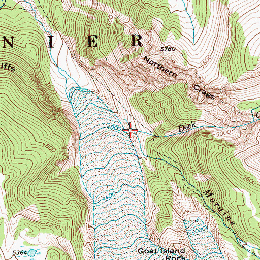 Topographic Map of Dick Creek, WA