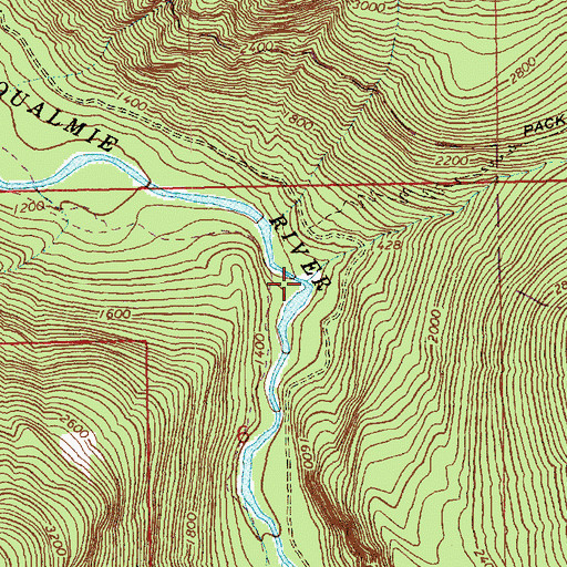 Topographic Map of Dingford Creek, WA