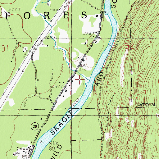 Topographic Map of Diobsud Creek, WA