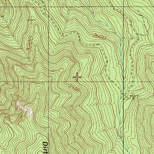 Topographic Map of Dirty Face Trail (historical), WA