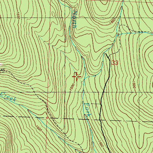 Topographic Map of Disappointment Creek, WA