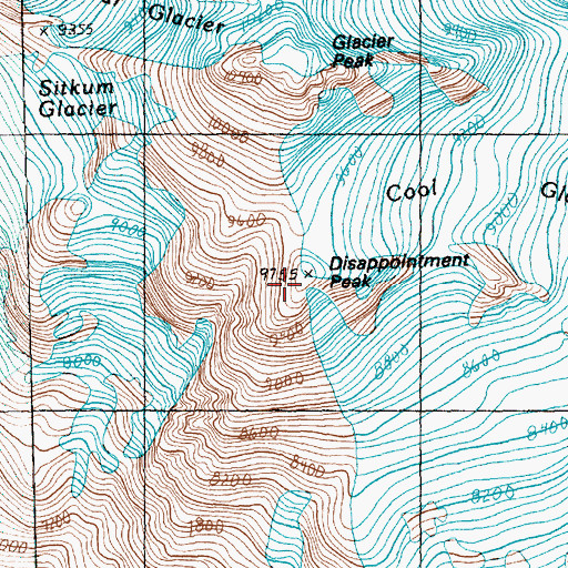 Topographic Map of Disappointment Peak, WA