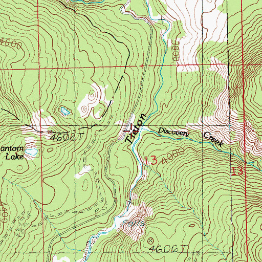 Topographic Map of Discovery Creek, WA