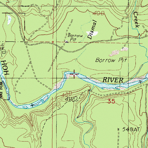 Topographic Map of Dismal Creek, WA