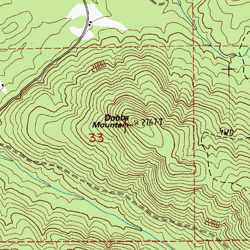 Topographic Map of Dobbs Mountain, WA