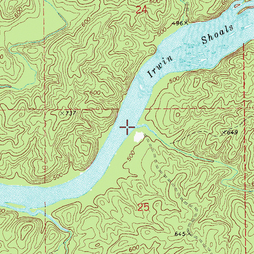 Topographic Map of Jay Bird Creek, AL