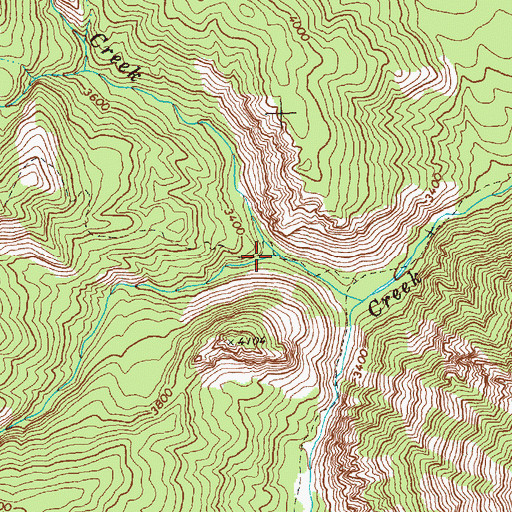 Topographic Map of Dog Creek, WA