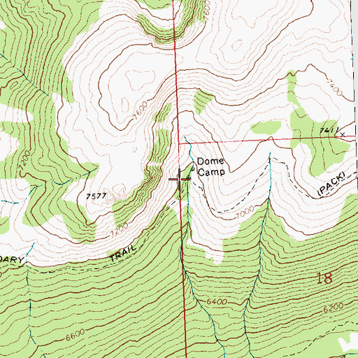 Topographic Map of Dome Camp, WA