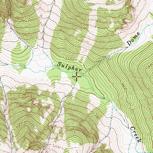Topographic Map of Dome Creek, WA