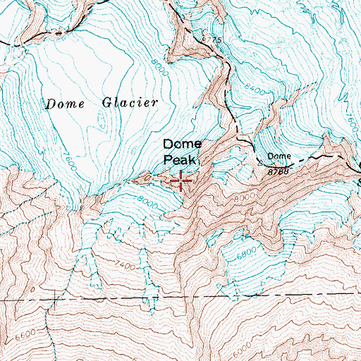 Topographic Map of Dome Peak, WA