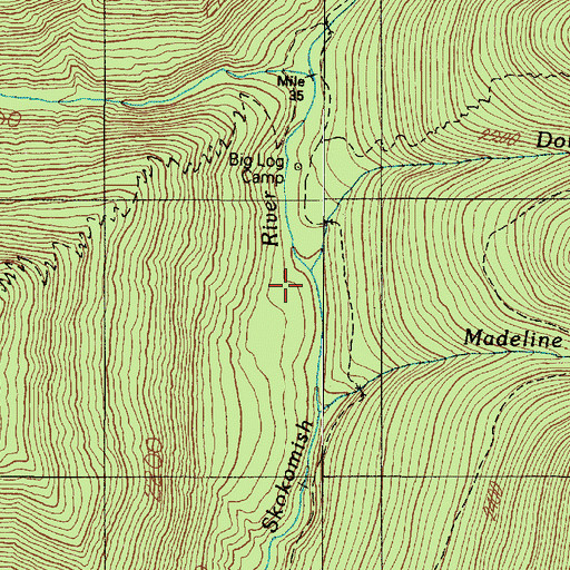 Topographic Map of Donahue Creek, WA
