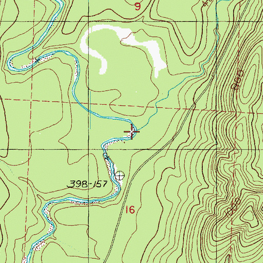 Topographic Map of Donkey Creek, WA