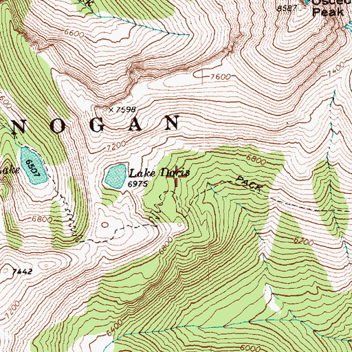 Topographic Map of Lake Doris, WA