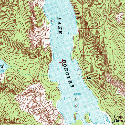 Topographic Map of Lake Dorothy, WA