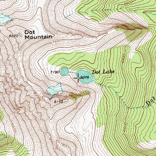 Topographic Map of Dot Lakes, WA