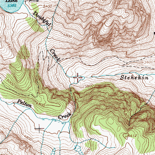 Topographic Map of Doubtful Creek, WA