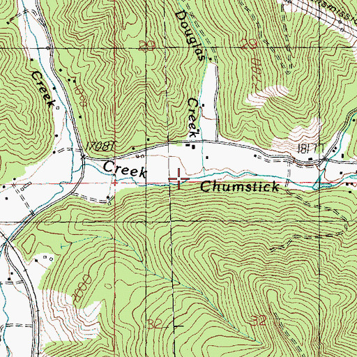 Topographic Map of Douglas Creek, WA