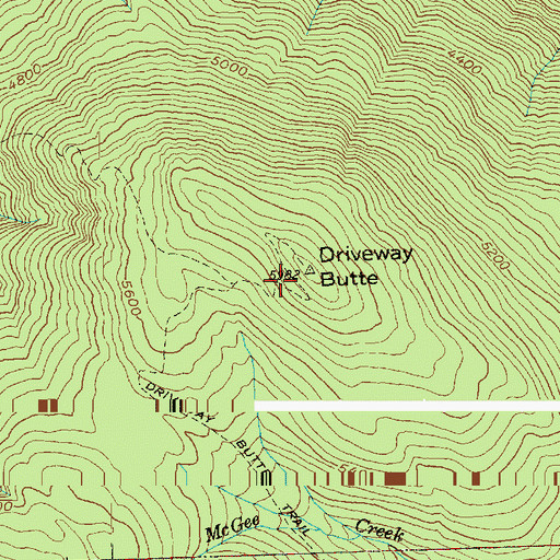 Topographic Map of Driveway Butte, WA