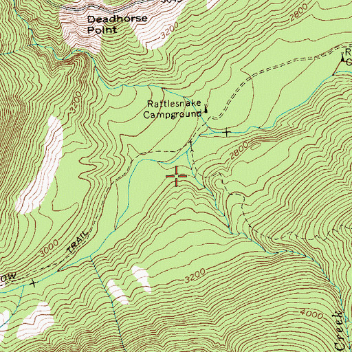 Topographic Map of Driveway Creek, WA