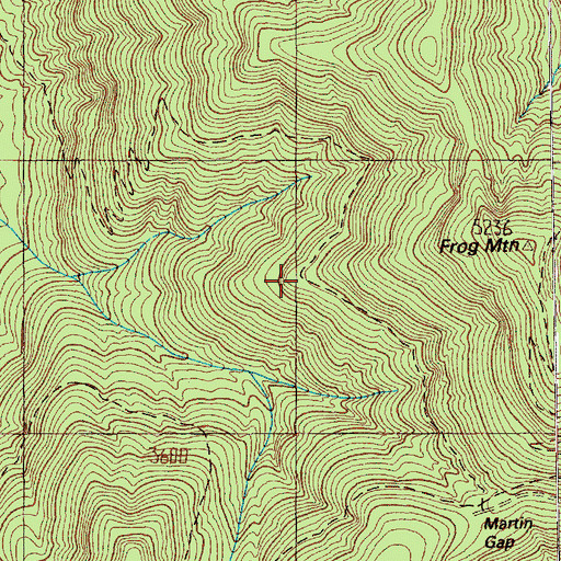 Topographic Map of Dry Camp, WA