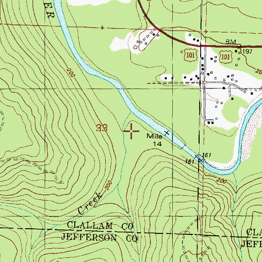 Topographic Map of Dry Creek, WA