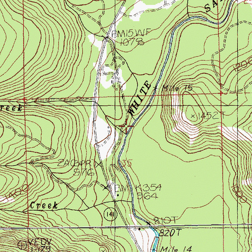 Topographic Map of Dry Creek, WA