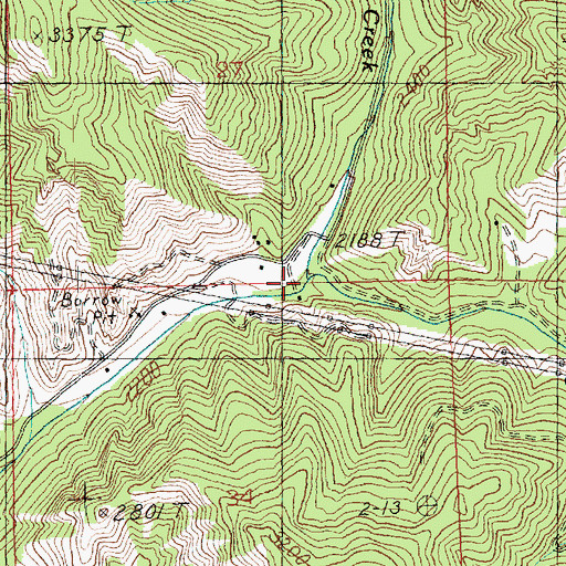 Topographic Map of Dry Creek, WA