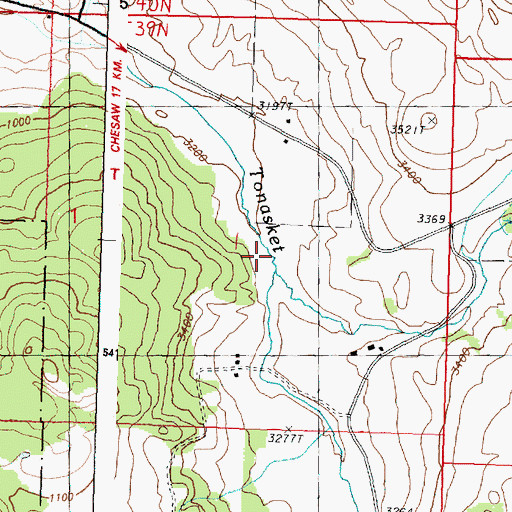 Topographic Map of Dry Creek, WA