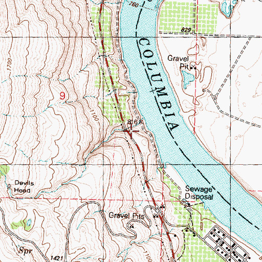 Topographic Map of Dry Creek, WA