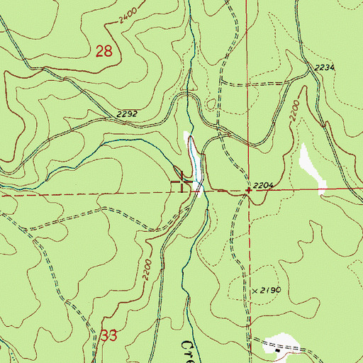 Topographic Map of Dry Creek, WA