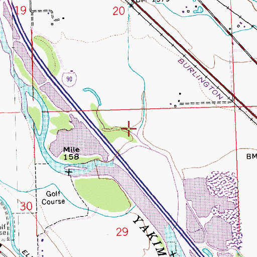 Topographic Map of Dry Creek, WA