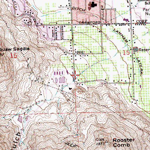 Topographic Map of Dry Gulch, WA