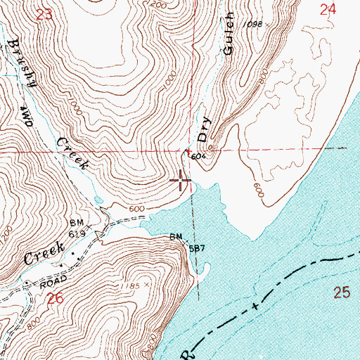 Topographic Map of Dry Gulch, WA