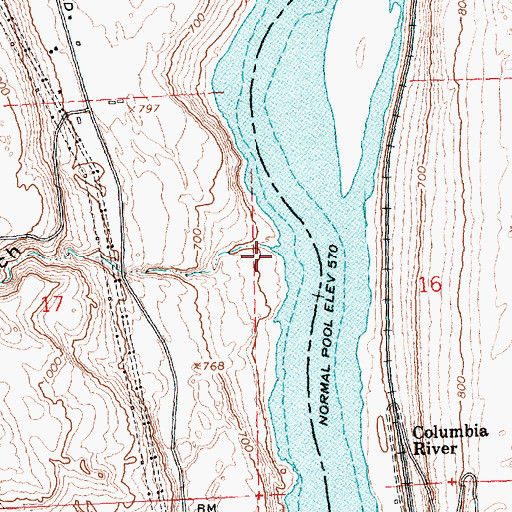 Topographic Map of Dry Gulch, WA