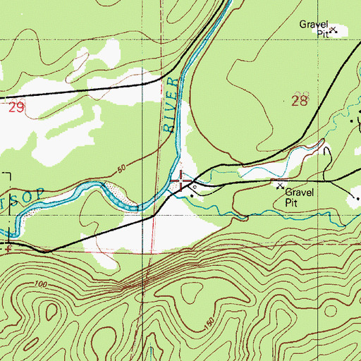 Topographic Map of Dry Run Creek, WA