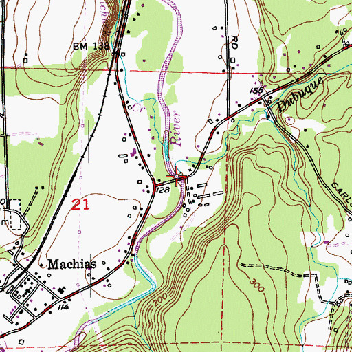 Topographic Map of Dubuque Creek, WA