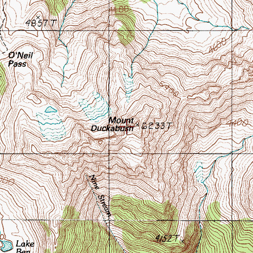Topographic Map of Mount Duckabush, WA