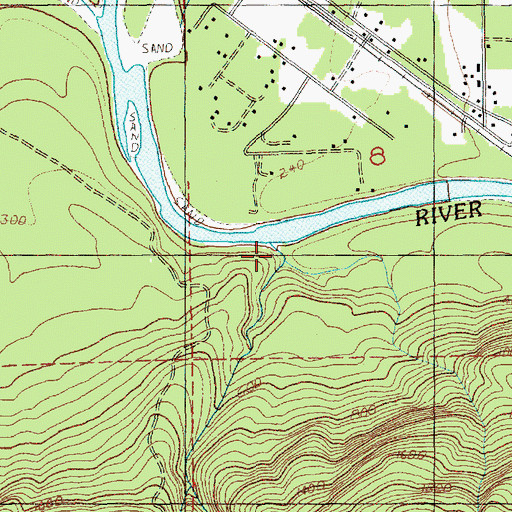 Topographic Map of Duffey Creek, WA