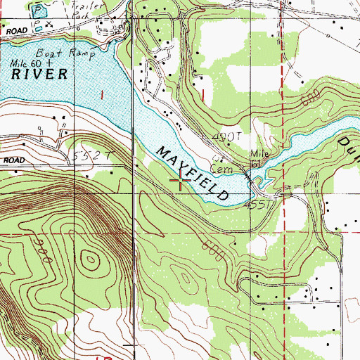Topographic Map of Dunn Canyon, WA