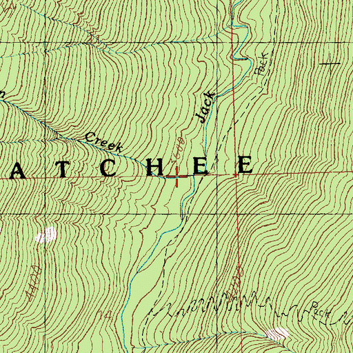 Topographic Map of Dunn Creek, WA