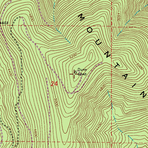 Topographic Map of Dunn Mountain, WA