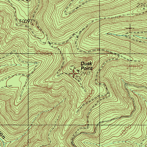 Topographic Map of Dusk Point, WA