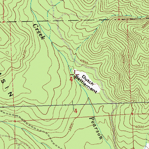 Topographic Map of Dutch Settlement, WA