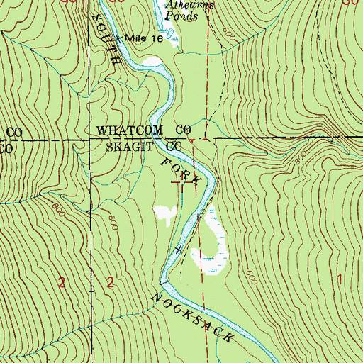 Topographic Map of Dyes Ranch, WA