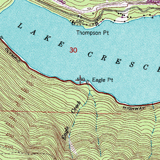 Topographic Map of Eagle Creek, WA