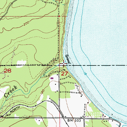 Topographic Map of Eagle Creek, WA