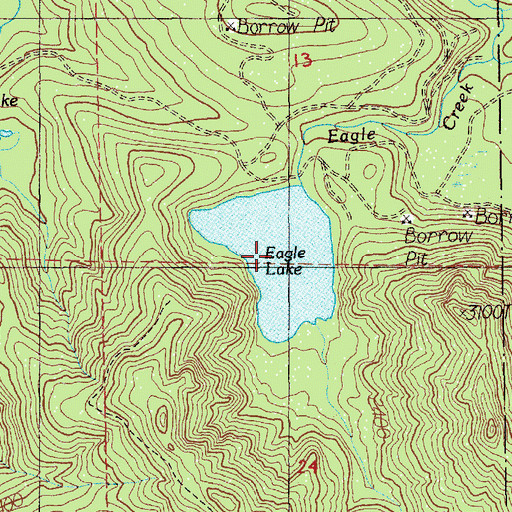 Topographic Map of Eagle Lake, WA