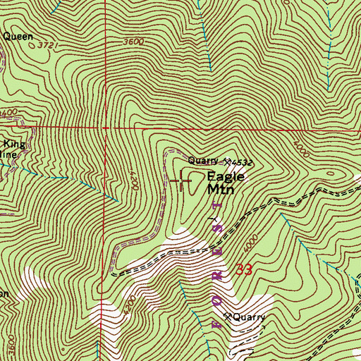 Topographic Map of Eagle Mountain, WA