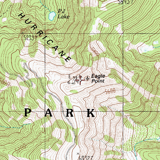 Topographic Map of Eagle Point, WA