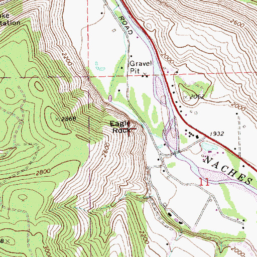 Topographic Map of Eagle Rock, WA